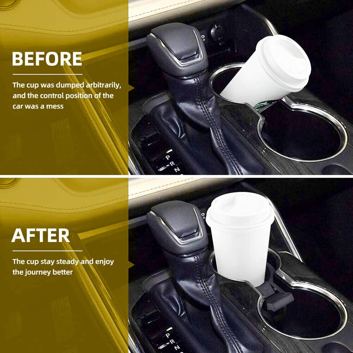 ya 6 8.14 for Toyota Highlander 2014-19 Center Console Divider Storage Cup Holder Insert