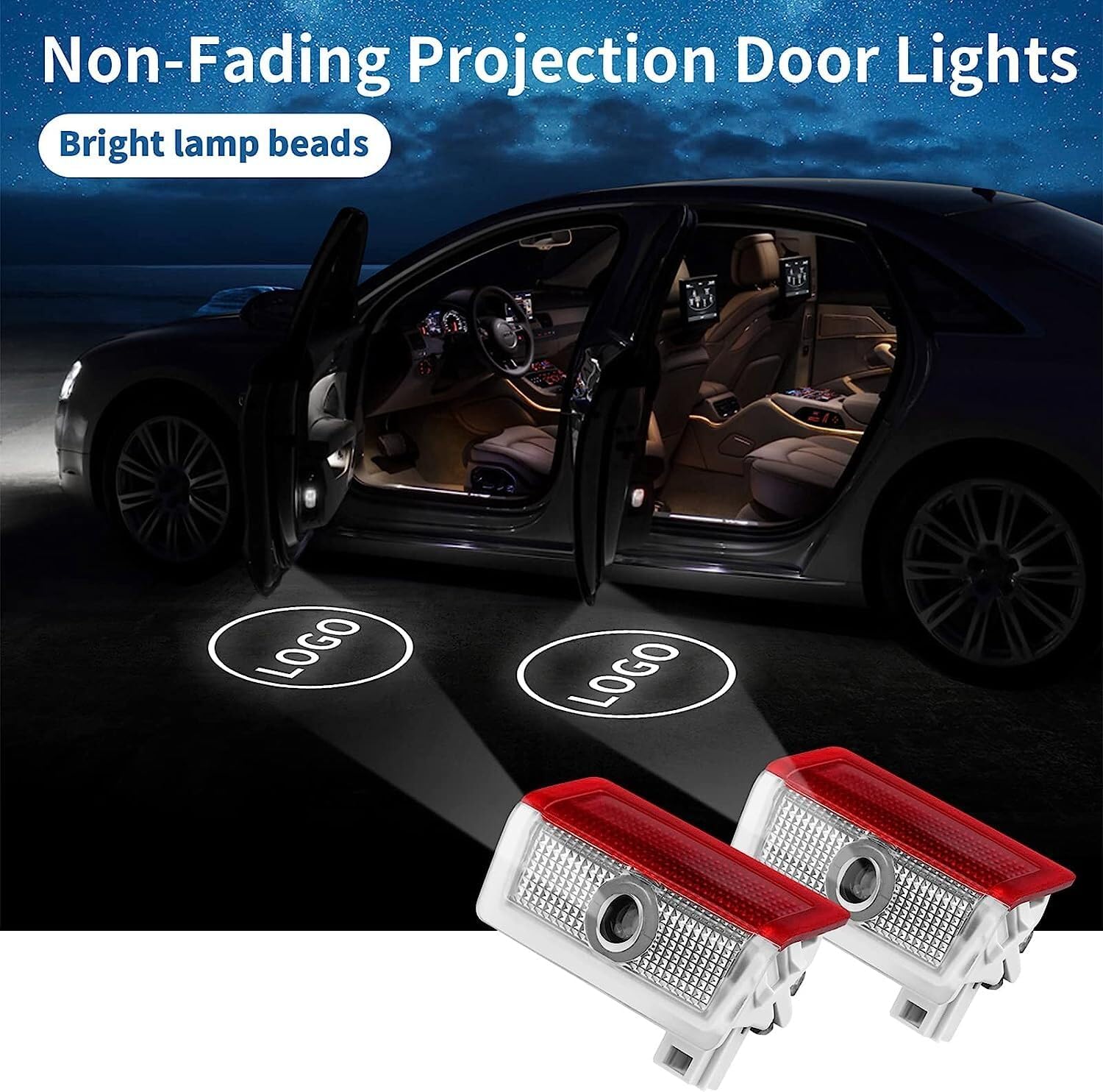 ya 2 8.15 2-pack projector welcome light door light puddle light door light for GLA GLC GLE