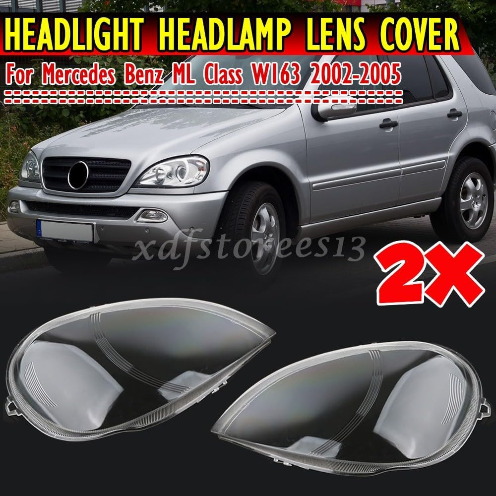 ya 6 8.24 baidi Headlight Lampsahde Lens Cover for Mercedes-Benz W163 ML320 ML350 ML500 02-05