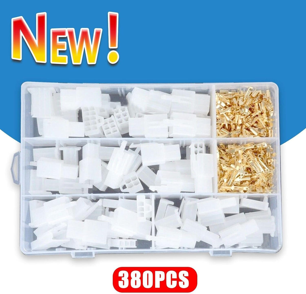 ya 9 10.24 380 Piece Motorcycle Wiring Loom Brass Bullet Connector Terminal Repair Kit