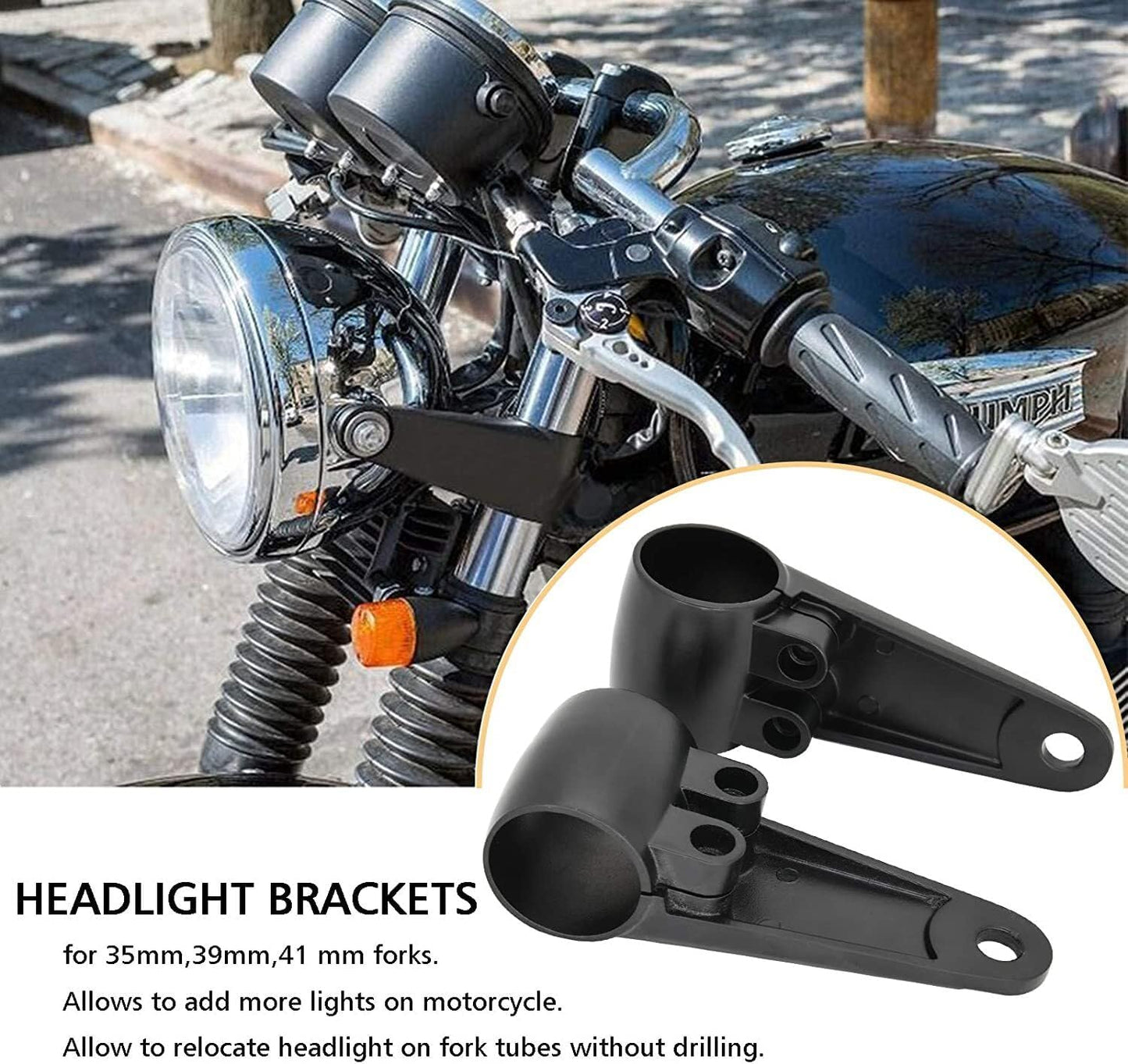ya 4 8.24 baidi 35/39 /41 mm Universal Motorcycle Headlight Mount Bracket Fork Ear Aluminum
