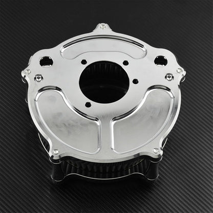 ya 5 8.10 All Chrome Air Cleaner Intake Air Filter Fit for Harley Sportster XL 2004-18 19