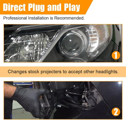 ya 6 8.24 baidi 2-Pack for 2009-18 for Dodge for Ram Conversion Wiring Harness Quad Housing Projector Headlights