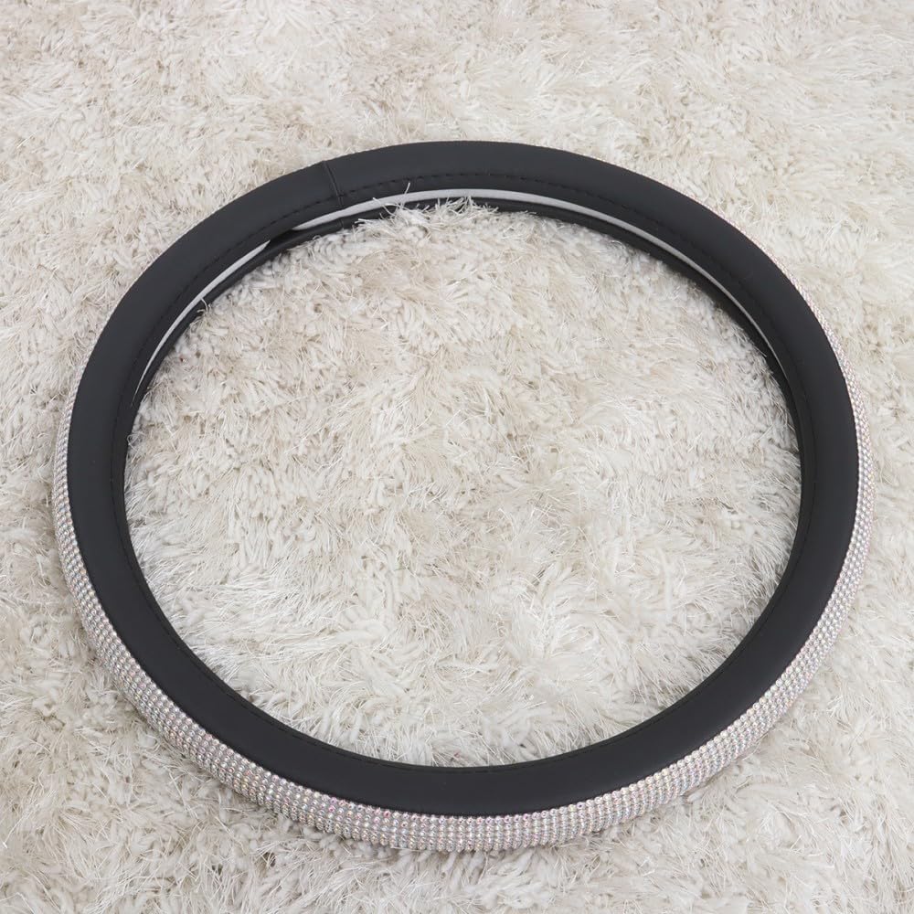 ya 14 9.20 zhengce Fashionable Rhinestone Car Steering Wheel Cover Anti-slip Wheel Sleeve-1