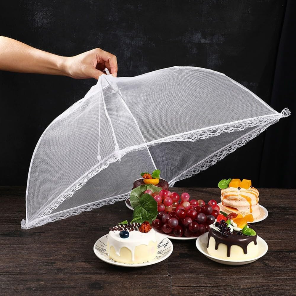 ya 14 9.20 baidi 3 Pcs Vegetable Cover Mesh Pool Party Plate Covers for Food S n-2