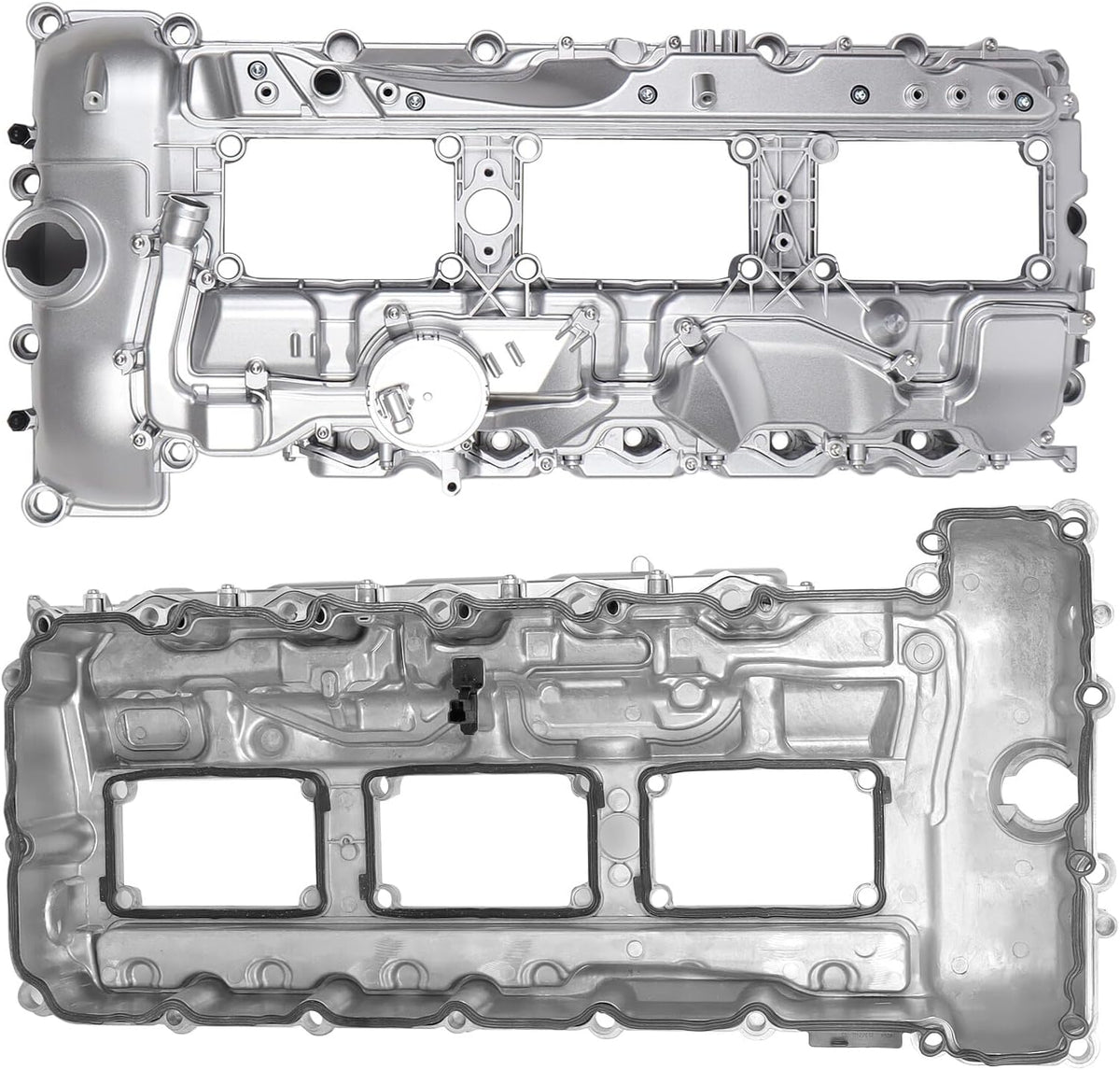 ya 11 9.14 baidiAluminum Valve Cover & Gasket for BMW N55 135i 335i 535i 640i 740i X3 X5 X6 3.0L
