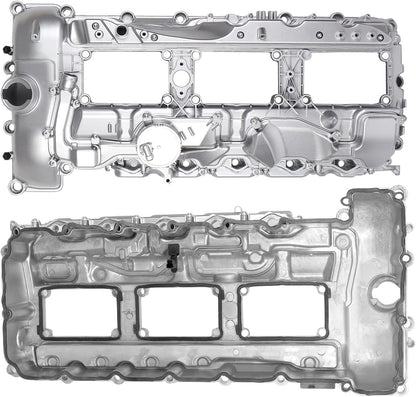 ya 11 9.14 baidiAluminum Valve Cover & Gasket for BMW N55 135i 335i 535i 640i 740i X3 X5 X6 3.0L