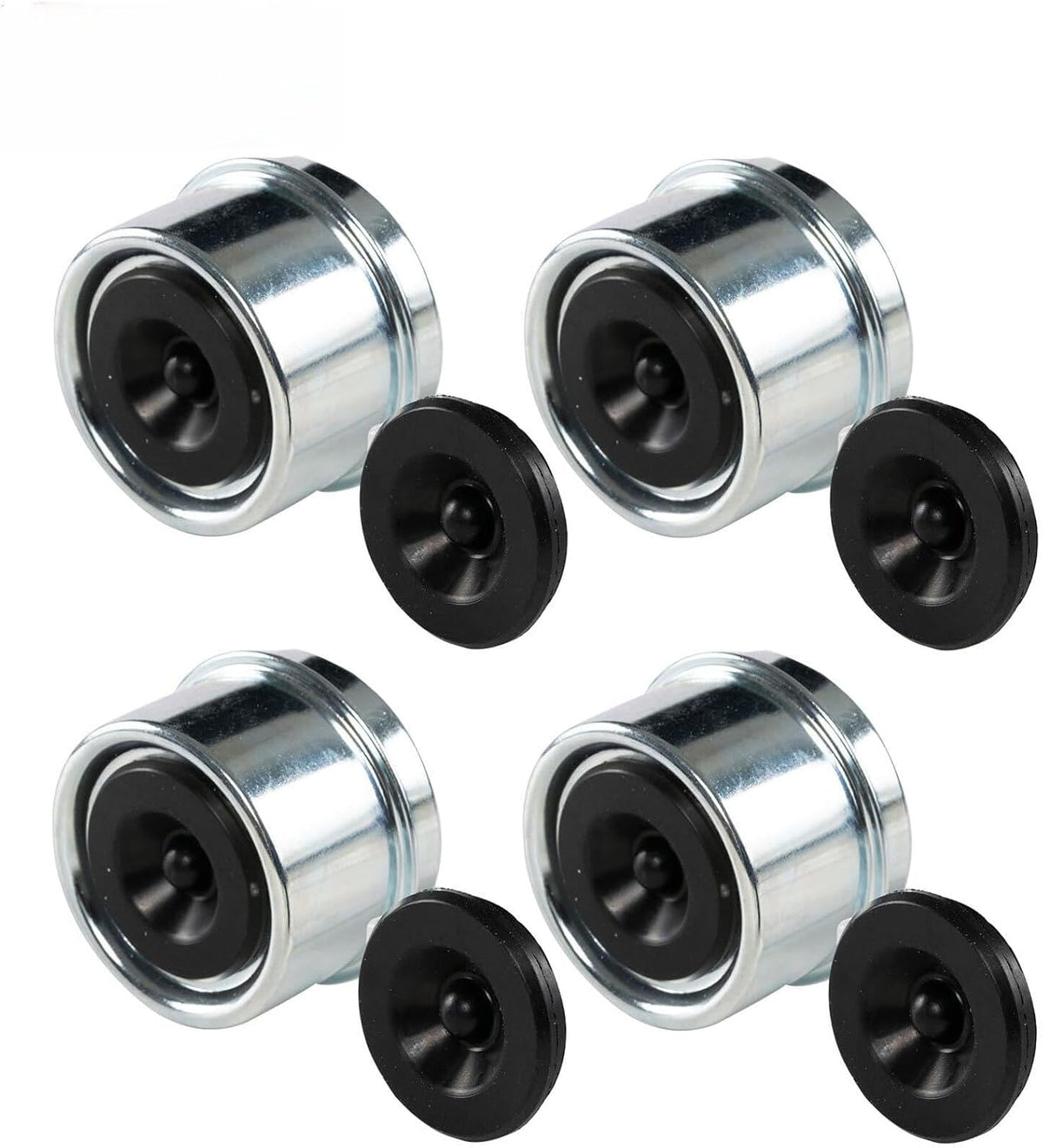 ya 10 9.16 baidi (4) Trailer 1.98 EZ Lube Grease Hub Cover Dust Cap w/Rubber Plug Shipping