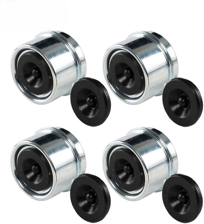 ya 10 9.16 baidi (4) Trailer 1.98 EZ Lube Grease Hub Cover Dust Cap w/Rubber Plug Shipping