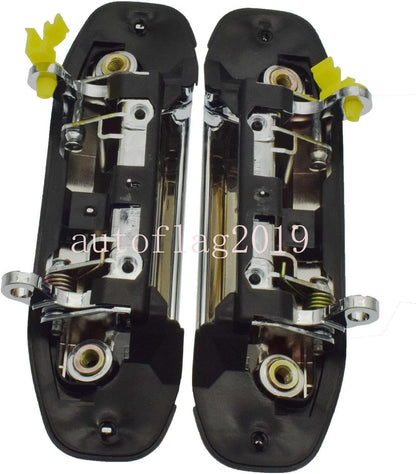 ya 2 8.15 Suitable for Mitsubishi Pajero Montero Door Exterior Handle Chrome Front LH and Right Hand Pair 