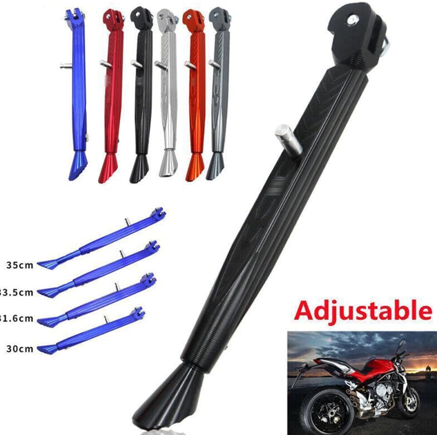 ya 2 8.15 Universal Motorcycle Foot Side Bracket CNC Aluminum Alloy Adjustable Leg Bracket