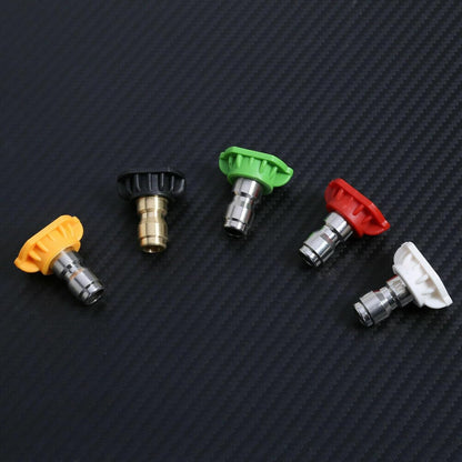 ya 26 10.21 baidi 5pcs Pressure Washer Spray Tips Nozzles High Power Kit Quick Connect 1/4in Set