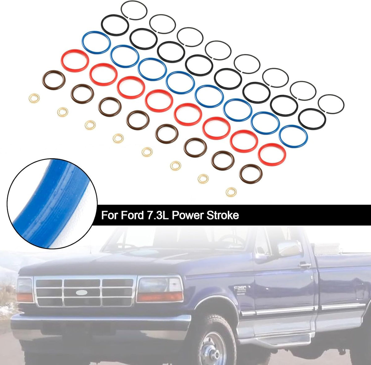 ya 14 9.20 zhengce 8PCS Fuel Injector Repair Kit XC3Z9229AB for 7.3L Power Stroke CM5010-1