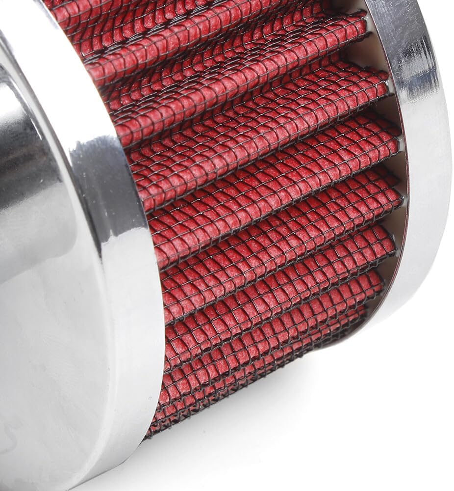 ya 13 9.15 baidi Red Extra Flow 1 to 1-1/4 Push In Valve Cover Baffled Breather Vent Filter