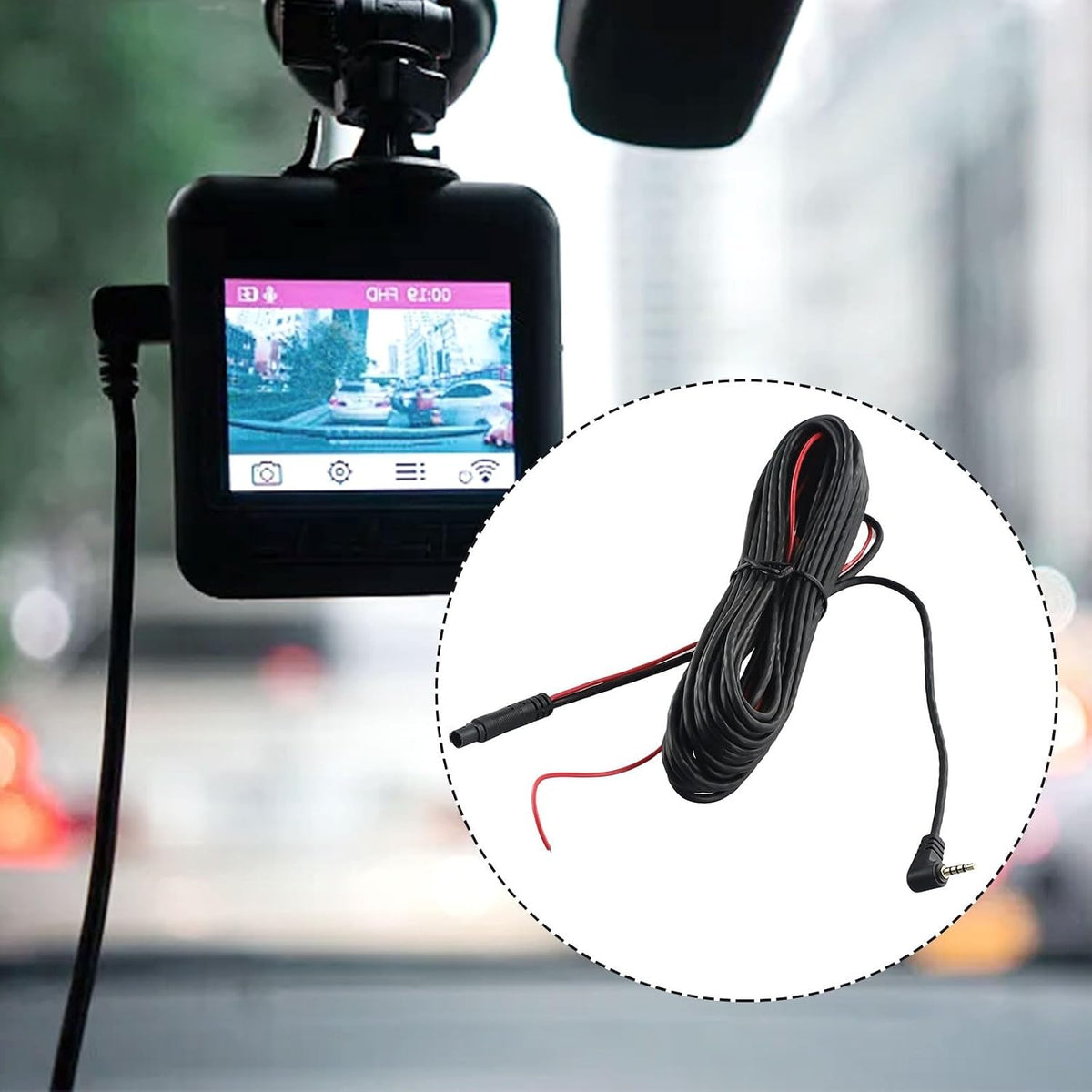 ya 4 8.14 9m Car DVR Backup Rear View Camera 2.5mm Extension Cable 5 Pin Cord Wire