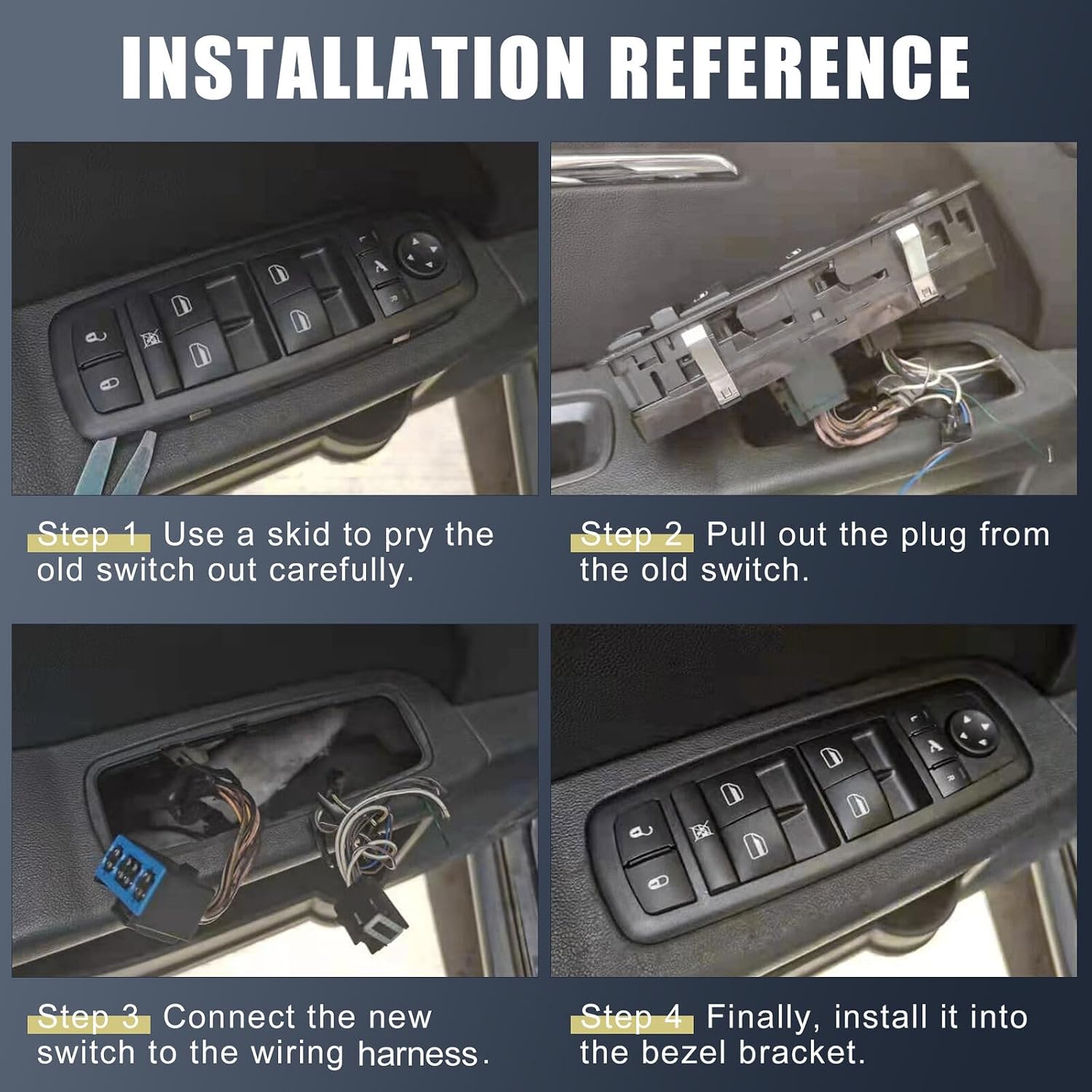 ya 6 8.24 baidi 68271204AA Left Front Power Window Switch Kit for Dodge Dart 1 Item 