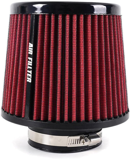 ya 13 9.15 baidi New Red 3 76mm High Flow Inlet Cold Air Intake Cone Replacement Dry Air Filter