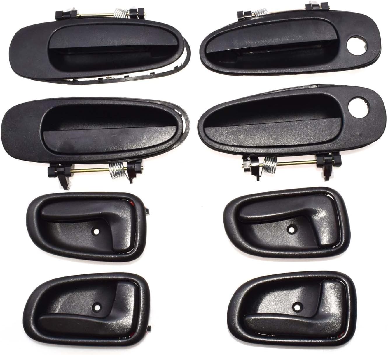 ya 5 8.10 New Door Handle Black Outside Black Inside Kit 8 Pieces Set for Toyota for Corolla Prizm