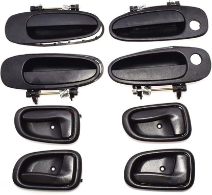 ya 5 8.10 New Door Handle Black Outside Black Inside Kit 8 Pieces Set for Toyota for Corolla Prizm