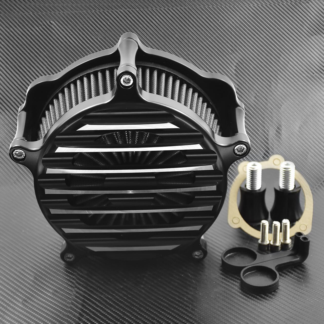 ya 5 8.10 Chrome Stripe Air Cleaner Gray Air Filter Fit for Harley Sportster XL 2004-2023