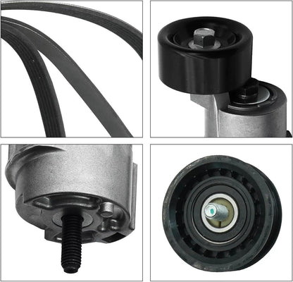 ya 14 9.20 zhengce Engine Belt Tensioner & Idler Pulley V-Ribbed Belt Kit for Kia 2.0 2.4L 6PK-1