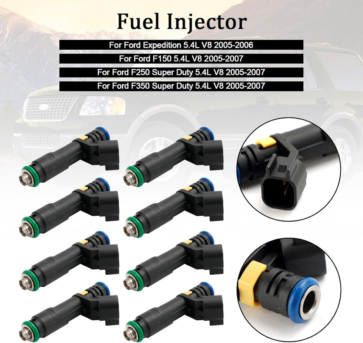 ya 14 9.20 zhengce 8PCS Fuel Injector for F150 F250 F350 Expedition Super Duty 2005-2007 5.4L-1