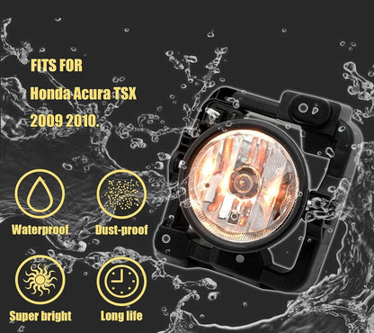 ya 7 8.24 baidi 4X for Acura TSX Left+Right Front Bumper Fog Driving Light Lamp w/Cover 09-10