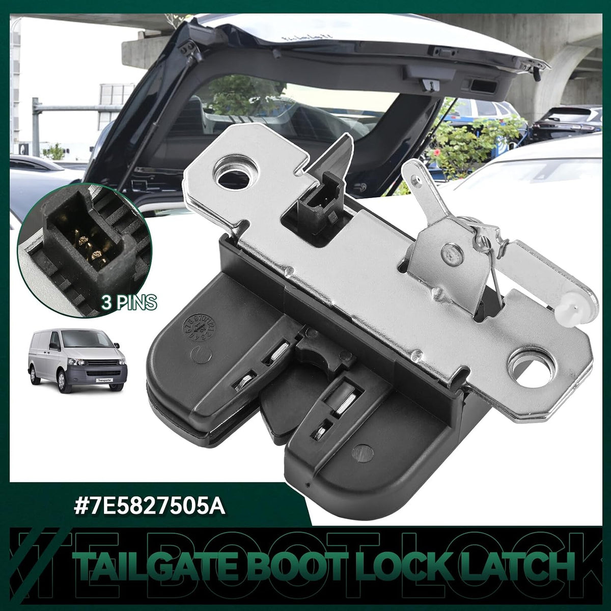 ya 11 9.14 baidifor VW Multivan Transporter Mk5 Mk6 T5 Tailgate Boot Lock Latch Catch Mechanism