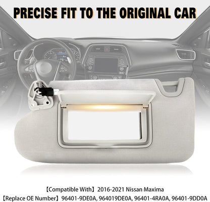 ya 11 9.14 baidi1PC for Nissan Maxima 2016-2021 New 964019DE0A Left Side Sun Visor w/Lamp
