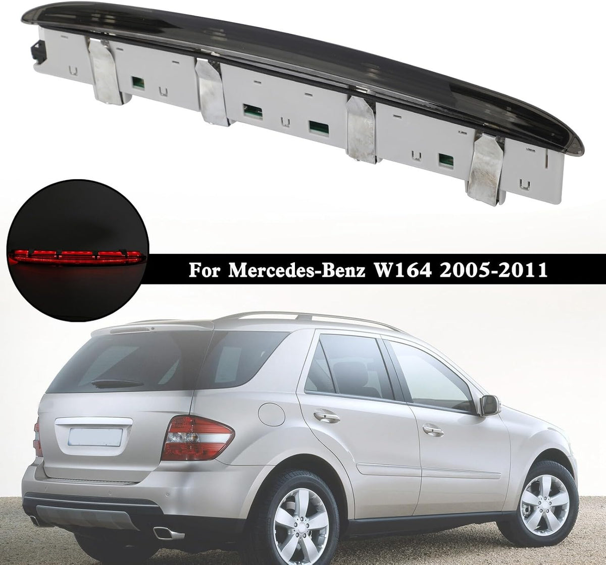 ya 10 9.16 zhengce Black Third Brake Light Lamp A1648201056 For W164 2005-2011 D1