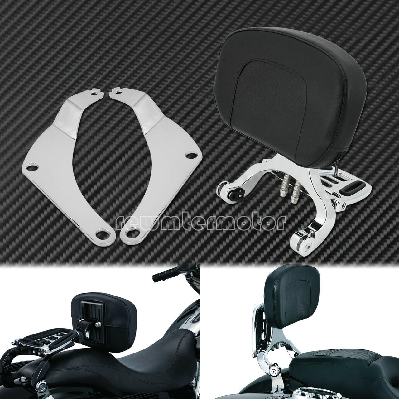 ya 6 8.24 baidi Multi-Purpose Driver & Passenger Backrest Fit for Harley Sport Glide 2018-2020