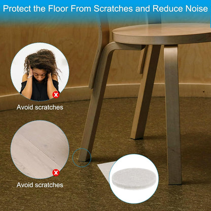 ya 26 10.21 baidi 1 Self Adhesive Felt Furniture Pads, 100Pcs Round Felt Pads, Beige