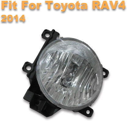 ya 7 8.24 baidi 1PC Left Driving Fog Light Bumper Lamp W/Bulb Clear for Toyota RAV4 2013-2015