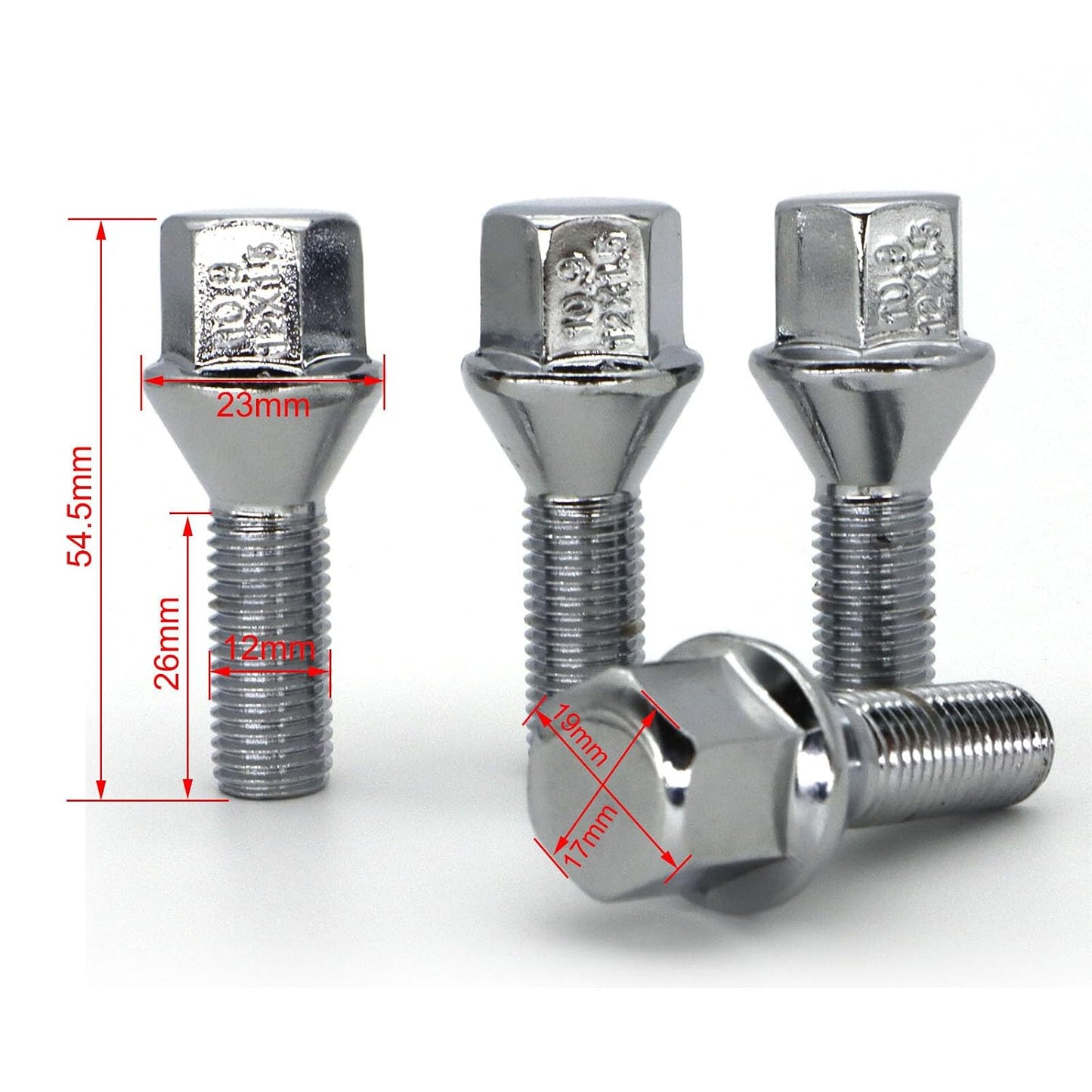 ya 5 8.10 4X M12x1.5mm Alloy Wheel Nut Bolts Lug Stud for BMW 3 Series E21 E30 E36 E46 E90