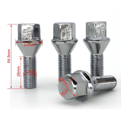 ya 5 8.10 4X M12x1.5mm Alloy Wheel Nut Bolts Lug Stud for BMW 3 Series E21 E30 E36 E46 E90