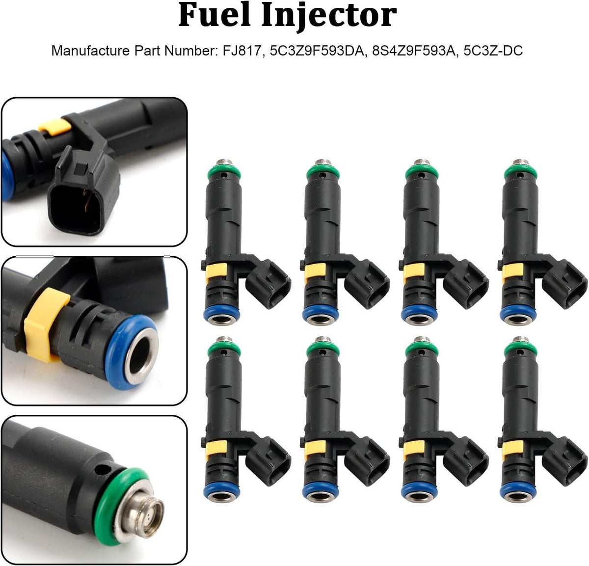 ya 14 9.20 zhengce 8PCS Fuel Injector for F150 F250 F350 Expedition Super Duty 2005-2007 5.4L-1