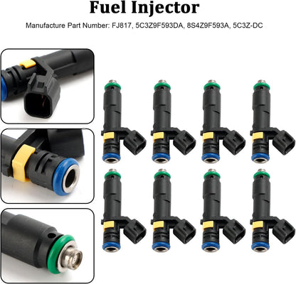 ya 14 9.20 zhengce 8PCS Fuel Injector for F150 F250 F350 Expedition Super Duty 2005-2007 5.4L-1