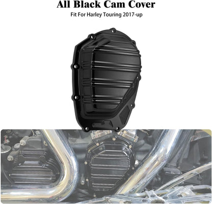 ya 2 8.15 Black Side Cam Engine Cover Fit for Harley Touring Road Electra Glide 2017-2023
