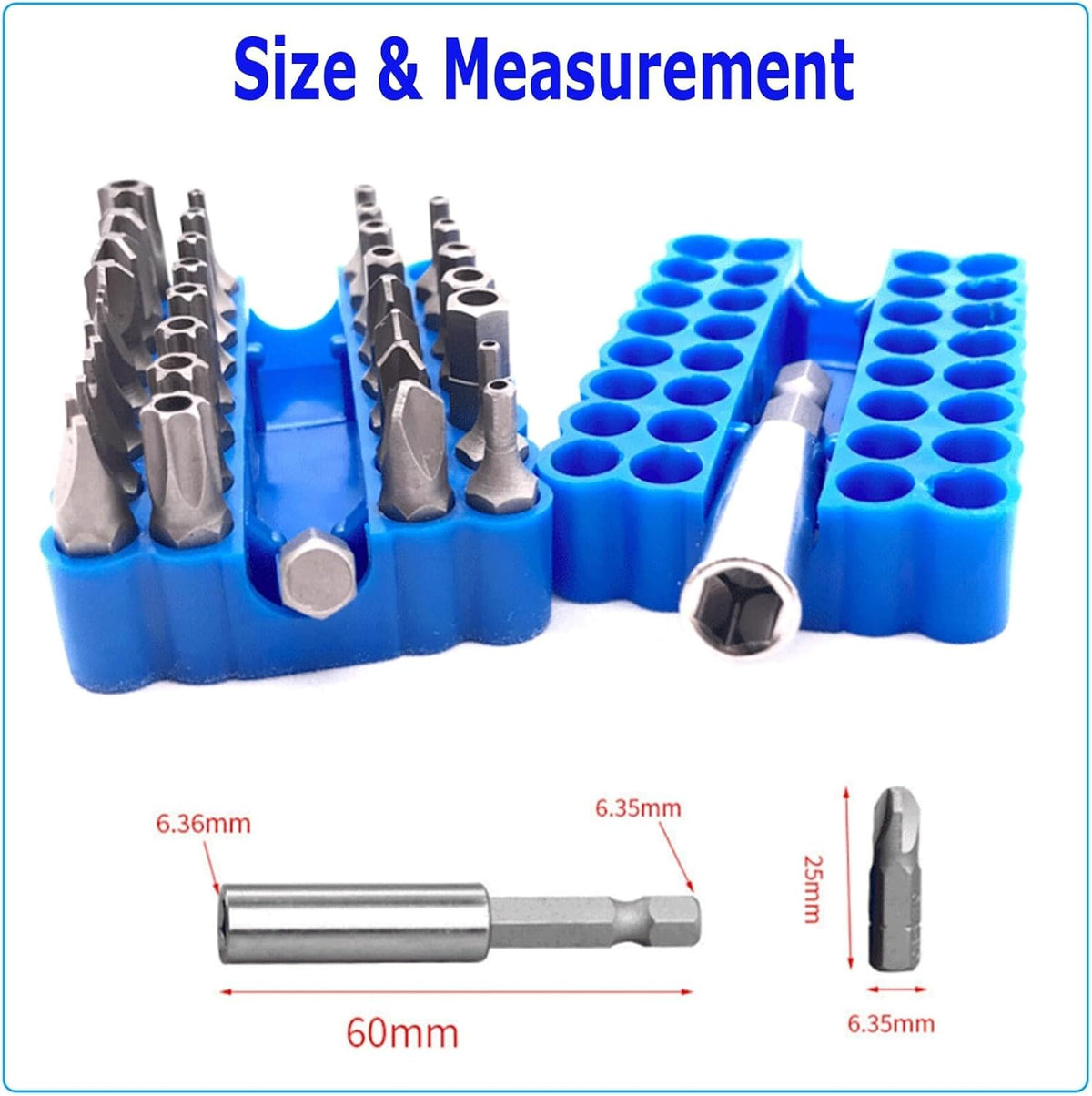 ya 28 10.13 baidi Tamper Proof Security Torq Hex Spanner 33 Torx Bit Set Tri Wing Screwdriver
