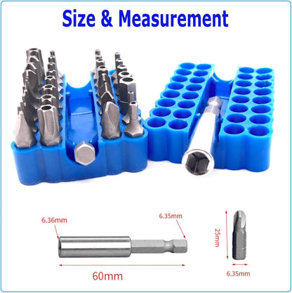 ya 28 10.13 baidi Tamper Proof Security Torq Hex Spanner 33 Torx Bit Set Tri Wing Screwdriver