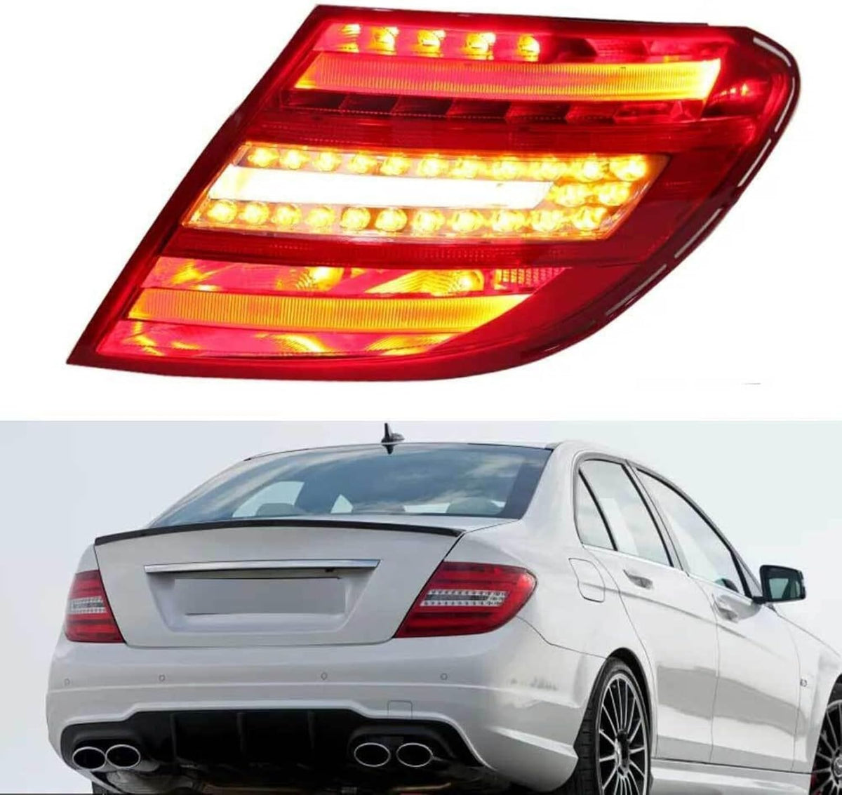 ya 10 9.16 zhengce Rear Right LED Brake Tail Light For 2011-2014 for Mercedes-Benz W204 C250 C
