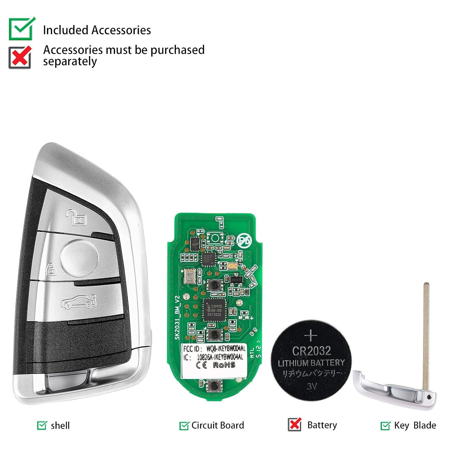 ya 3 8.24 baidi AUTEL Razor IKEYBW003AL for Smart Key 315MHz 415MHz for BMW 3 Buttonss Universal