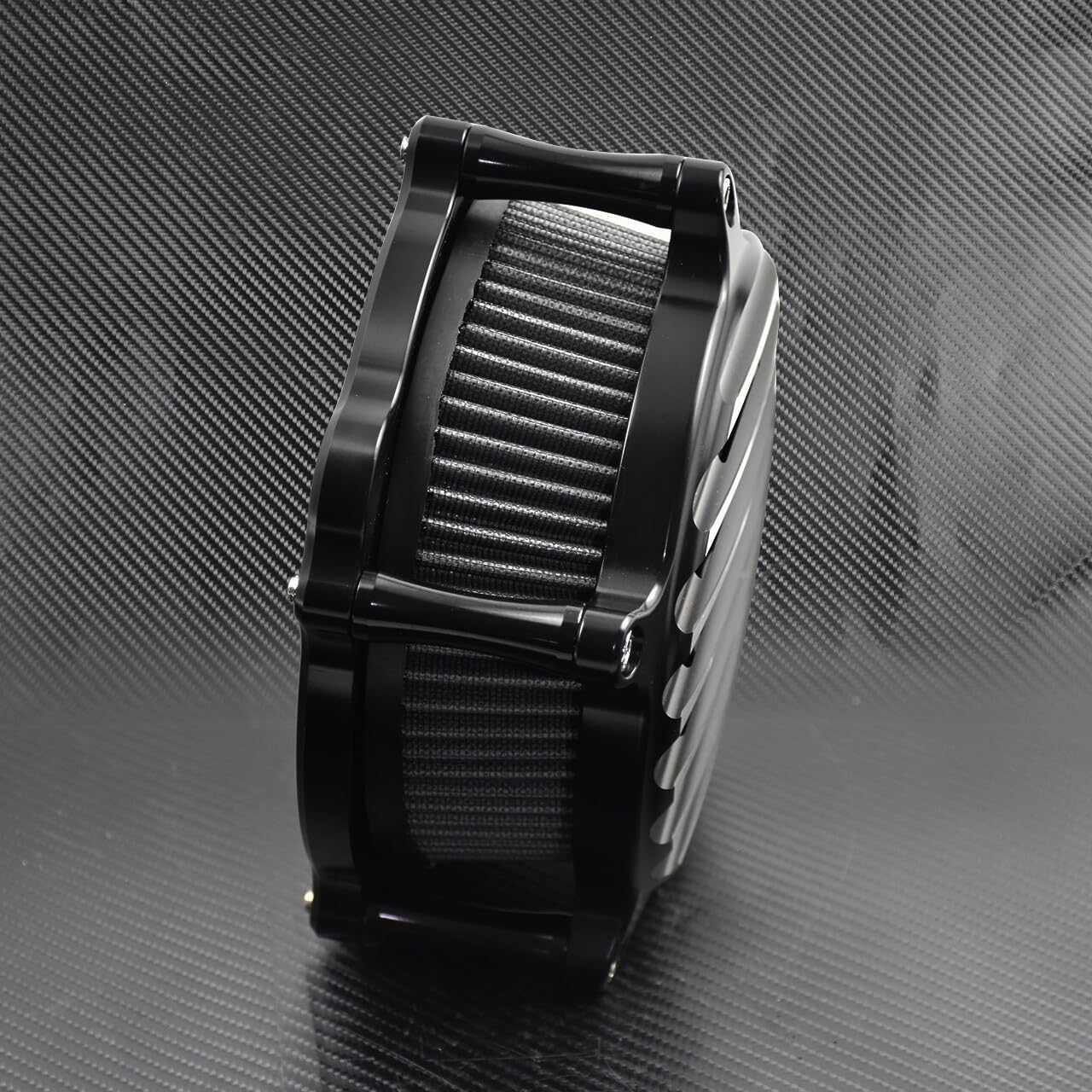 ya 5 8.10 Chrome Stripe Air Cleaner Gray Air Filter Fit for Harley Touring Street Glide 08
