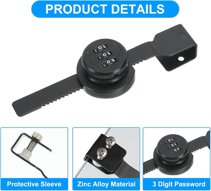 ya 26 10.21 baidi Keyless Cabinet Lock, Zinc Alloy 3 it Password Combination Lock, (Black)
