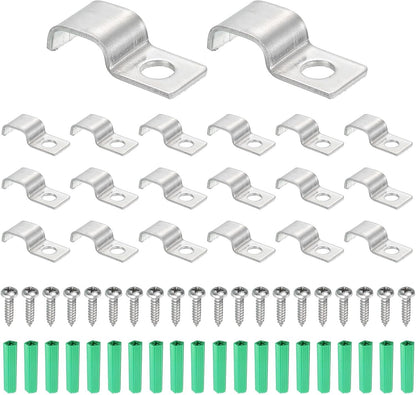 ya 26 10.21 baidi 20Pack Stainless Steel Pipe Strap Fit for 5x10mm Light Strip Cable Strap Clamp