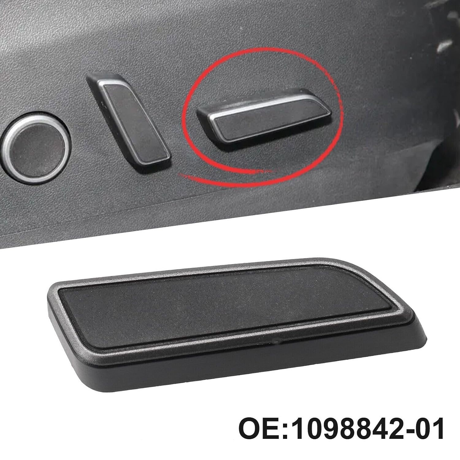 ya 8 8.24 baidi for Tesla Model 3 2021-2023 Co-Pilot Side- for Seats Cushion Button 1098842-01-D