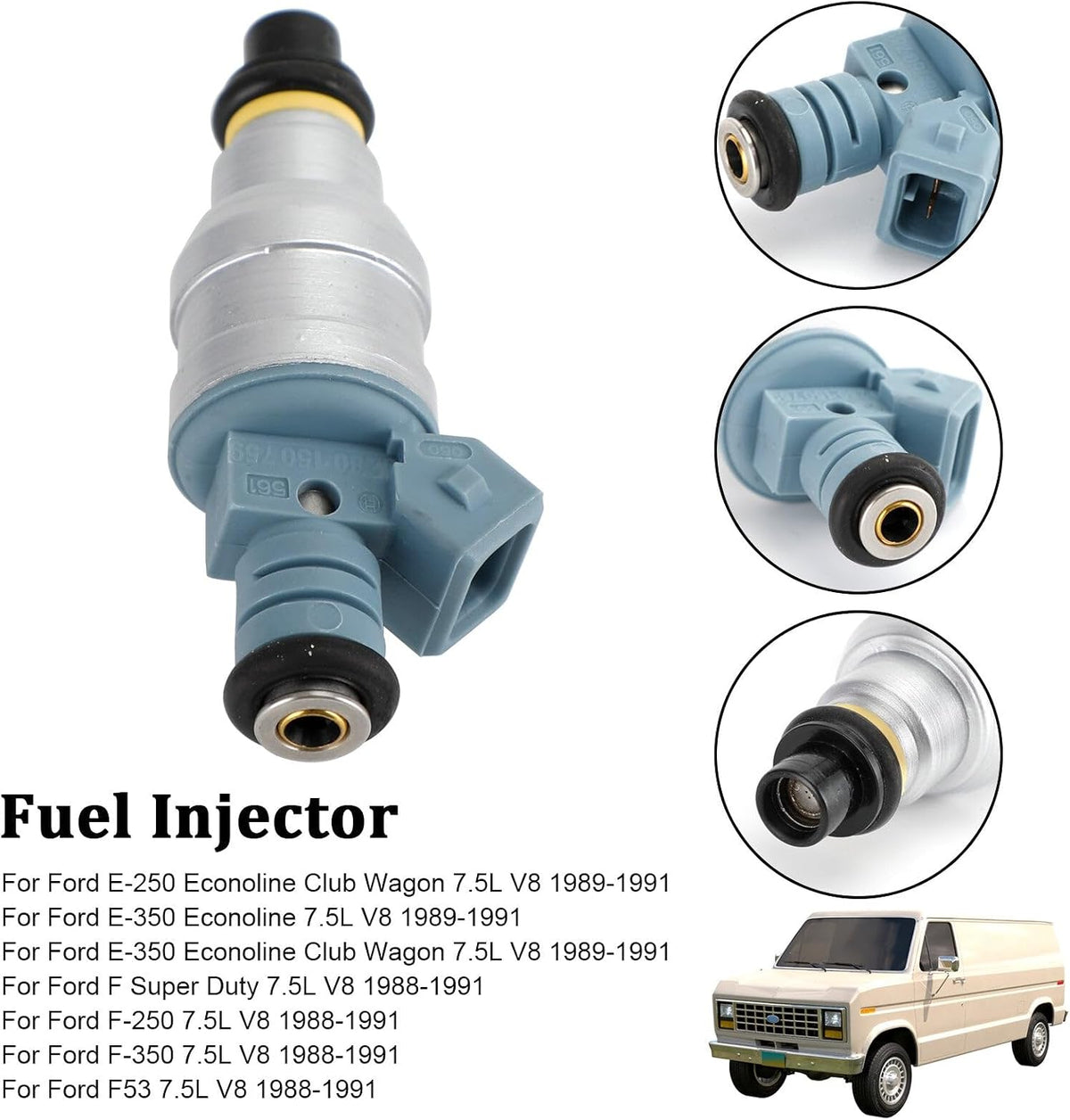 ya 14 9.20 zhengce 1PCS Fuel Injector 0280150759 for E-250 E-350 7.5L V8 1988-1991 822-11120-1