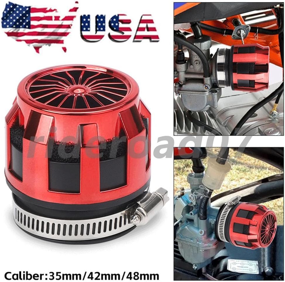 ya 5 8.10 1X Motorcycle Scooter 35/42/48mm Air Cleaner Filter Intake For Pit Dirt Bike ATV