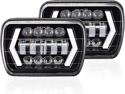 ya 4 8.10 12-24V DC for Jeep for Wrangler YJ Cherokee XJ MJ LED Headlight Ring DRL Turn Signal 