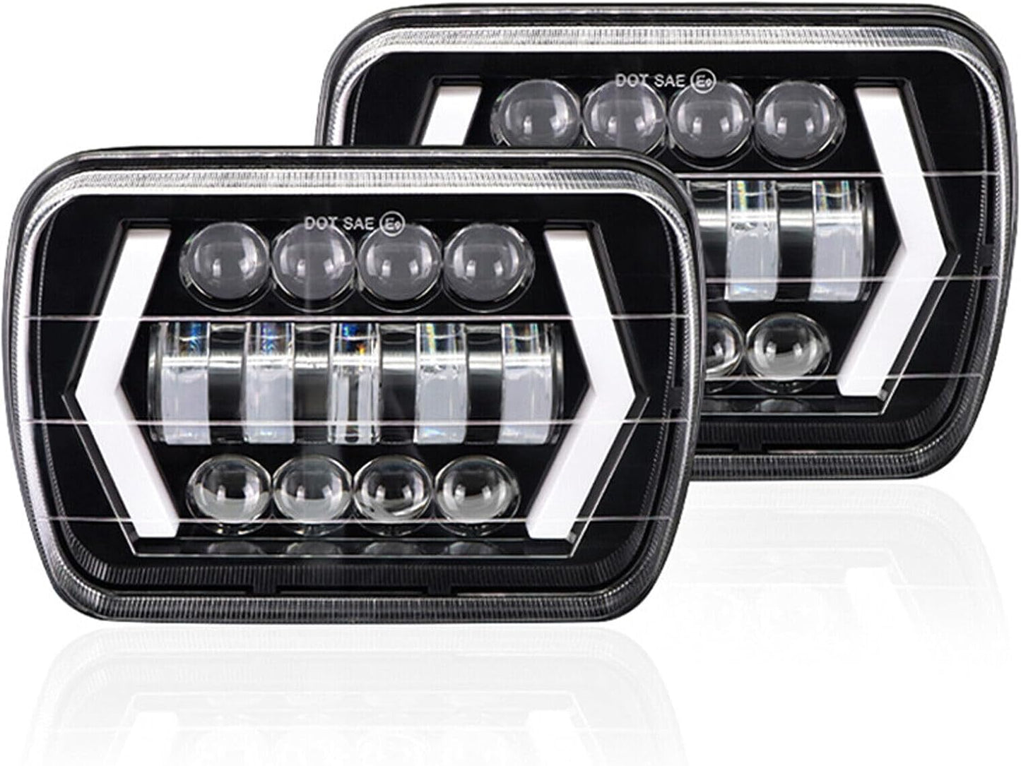ya 7 8.24 baidi 12-24V DC for Jeep for Wrangler YJ Cherokee XJ MJ LED Headlight Ring DRL Turn Signal 
